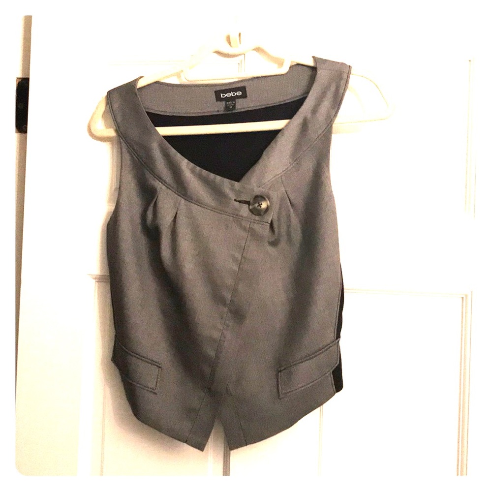 Black and white vest